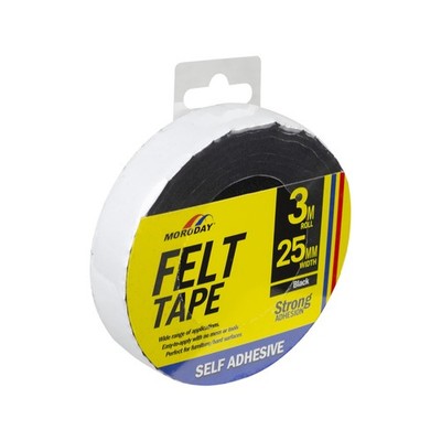 Moroday 25mm x 3m Felt Scratch Saver Self Adhesive Tape Plumbing