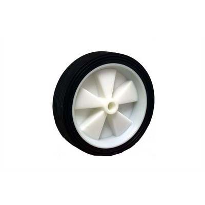 Move It 150mm Black Rubber Tyre with White Plastic Centre Hardware