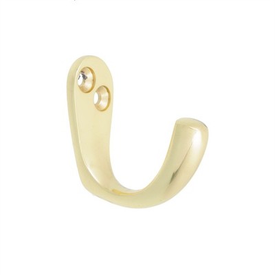 Zenith 40mm Brass Plated Single Robe Hook Hardware