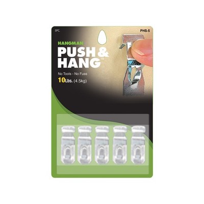 Hangman Push & Hang Picture Hanger - 5 pieces Hardware