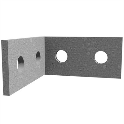 Dunnings 80 x 80 x 40 x 5mm M12 Galvanised Angle Bracket 2 pcs Hardware