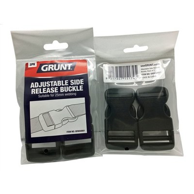 Grunt 25mm Adjust Release Webbing Single Buckle 5 pcs Hardware