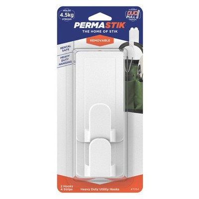 Permastik Heavy Duty Utility Hooks - 2 pieces Hardware