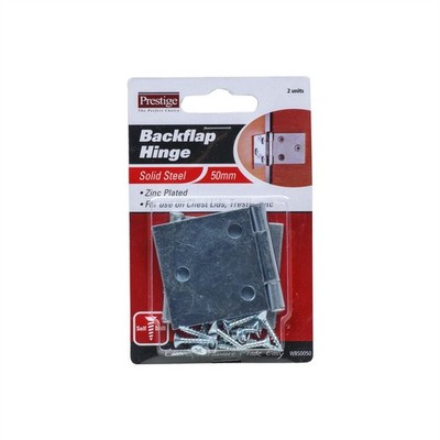 Prestige 50mm Zinc Plated Backflap Hinge - 2 pieces Door Hardware