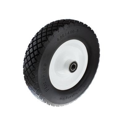 Easyroll 4.0 x 8" Flat Free Puncture Proof Wheelbarrow Wheel Hardware