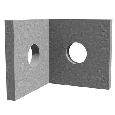 Dunnings 40 x 40 x 40 x 5mm M12 Galvanised Angle Bracket 4 pcs Hardware