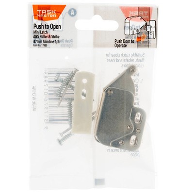 Taskmaster 37mm White Slimline Mini Latch Door Hardware
