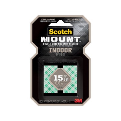 Scotch 2.54 x 2.54cm Mount Indoor Double-Sided Mounting Squares Door Hardware