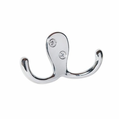 Syneco 50mm Chrome Plated Robe Hook 4 pcs Hardware