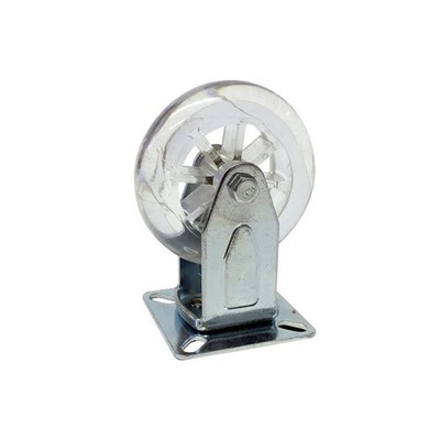 Easyroll 50mm 40kg Transparent Fixed Plate Castor
