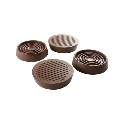 Surface Gard 44mm Brown Rubber Base Round Castor Cup 2 pcs