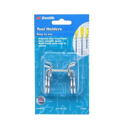 Zenith Zinc Plated Large Tool Holders 2 pcs Workshop Tool