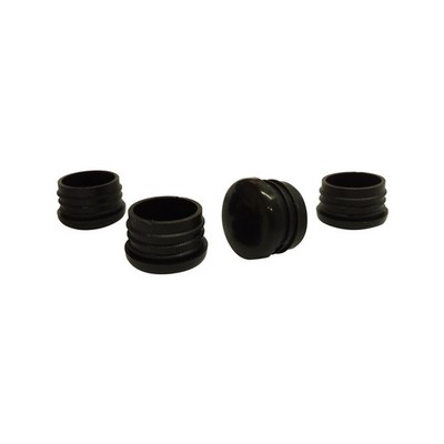 Surface Gard 25mm Black Round Plastic Internal Chair Tip 2 pcs
