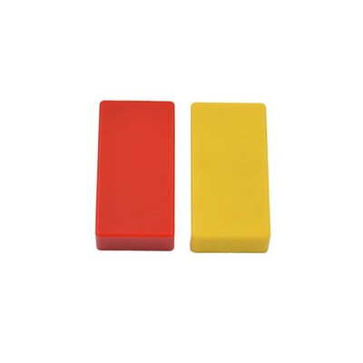 Everhang 52 x 12mm Yellow Red Block Magnet - 2 pieces