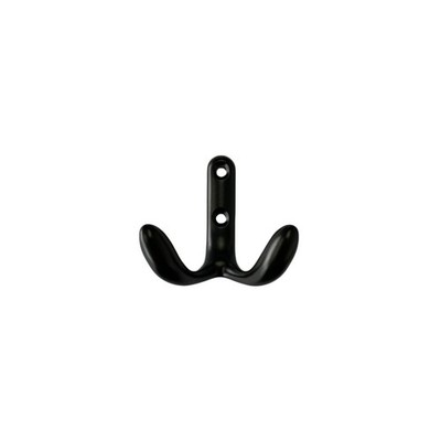 Taskmaster 55mm Matte Black Double Robe Hook 2 pcs