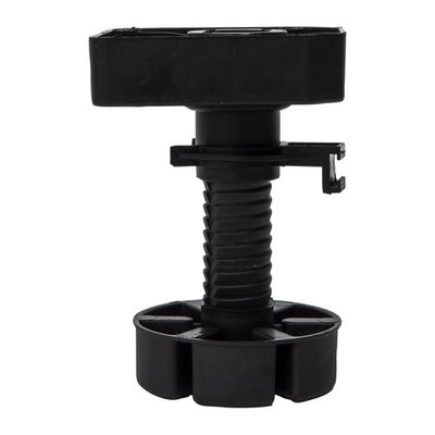 Hafele 120mm Black Adjustable Screw On Leg Set - 4 pieces