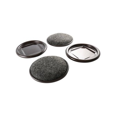 Surface Gard 72mm Brown Round Carpet Base Castor Cups Hardware