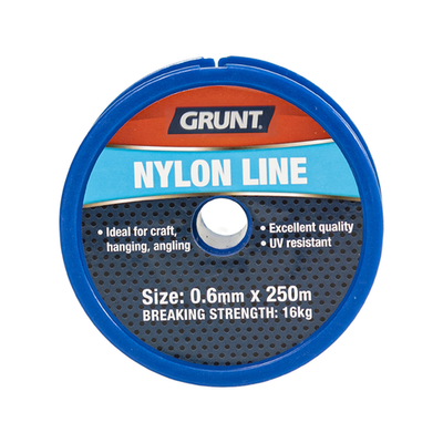 GRUNT 0.6mm x 250m Nylon Line Hardware