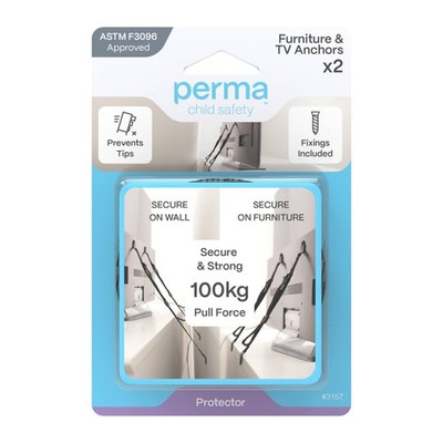 Perma Child Safety TV and Furniture Anchors - 2 pieces Hardware