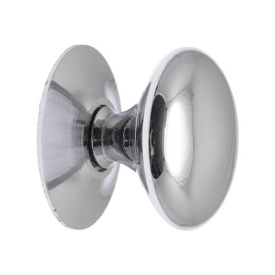 Lane 25mm Chrome Plated Hollow Mushroom Cupboard Knob Card of 4(0)2 colours