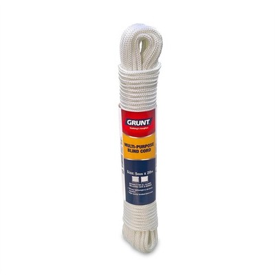 Grunt 5mm x 20m White Outdoor Blind Cord Hardware Door Hardware