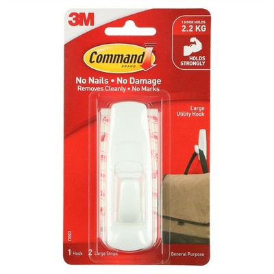 Command™ Large White Adhesive Hook 2 pcs Hardware