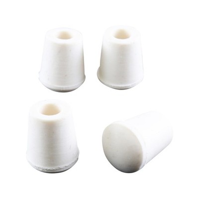 Surface Gard 6mm White Round External Rubber Chair Tips 5 pcs Hardware
