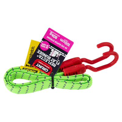 GRUNT 1m Reflecta Flat Bungee Strap Hardware