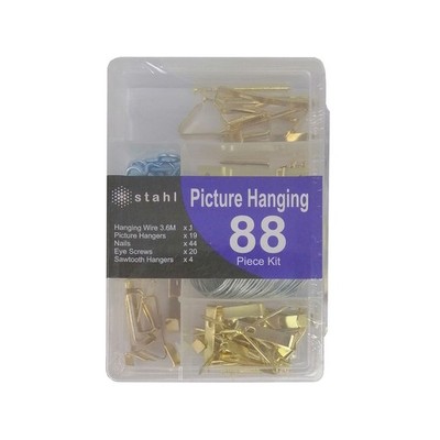 Stahl 88 Piece Assorted Picture Hanging Kit 2 pcs Hardware
