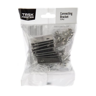 Taskmaster 37mm Zinc Connecting Bracket - Pack of 12 Hardware