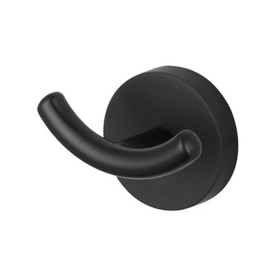 Mondella Resonance Matte Black Double Robe Hook Hardware