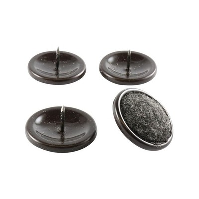 Surface Gard 34mm Brown Carpet Base Round Castor Cup 2 pcs Hardware