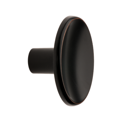 Lane Matte Black/Brass Cabinet Round Knob Door Hardware