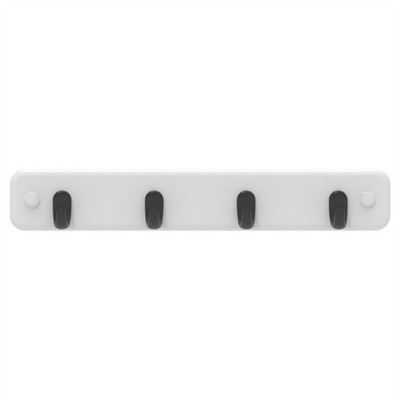 MODE 4 Black Hooks On White Board Key Rack Hardware