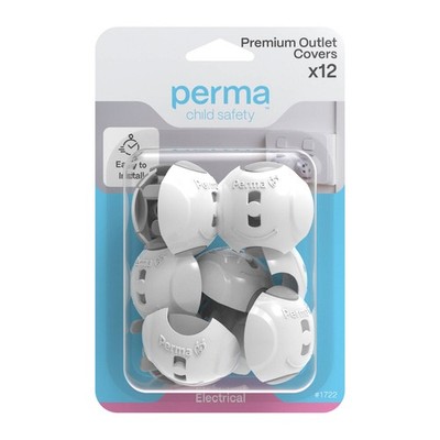 Perma Child Safety Premium Outlet Covers – 12 pieces Hardware