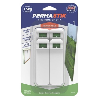 Permastik Large Canvas Hangers - 4 pieces Hardware