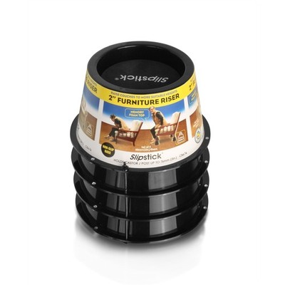 Slipstick 50mm Black Furniture Riser - 4 pieces Hardware