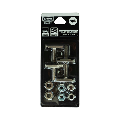 GRUNT T-Slot Drop & Turn Bolt and Nut Set Universal - 4 pieces Hardware