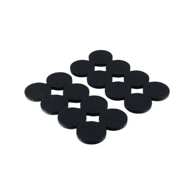 Surface Gard 29mm Round Black Floor Protection - 16 Piece Hardware