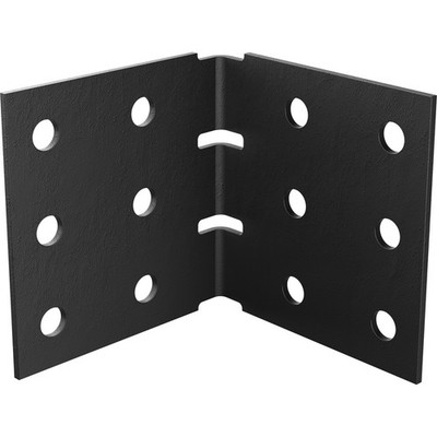Dunnings 100 x 100 x 105 x 3mm Black Heavy Duty Angle Bracket Plate Hardware