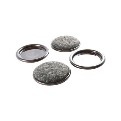 Surface Gard 51mm Brown Round Carpet Base Castor Cups 2 pcs Hardware