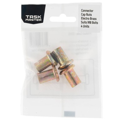Taskmaster M8 Brass Cap Nuts 5 pcs Hardware