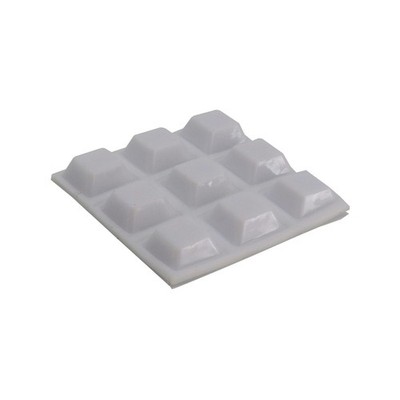 Surface Gard 13 x 13mm White Square Rubber Bumper - 9 Pieces 2 pcs Hardware