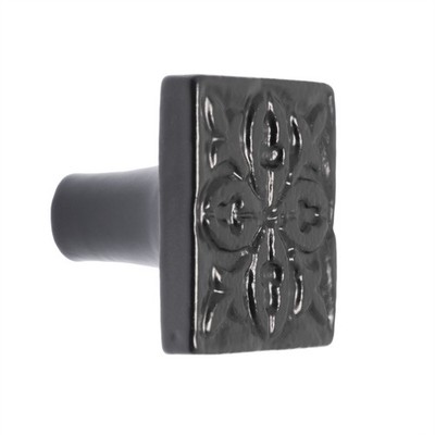 Lane Black Square Iron Knob Door Hardware