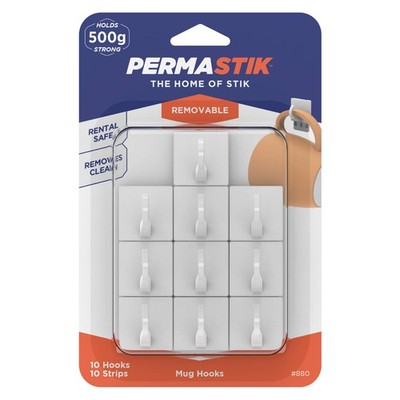 Permastik Mug Hooks - 10 pieces Hardware