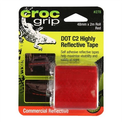 Croc Grip 2m x 48mm Red DOT C2 Highly Reflective Tape Plumbing