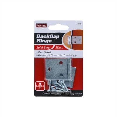 Prestige 38mm Zinc Plated Backflap Hinges - 2 pieces Door Hardware