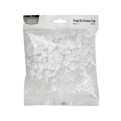 Taskmaster 6 - 8g White Snap On Screw Caps - 250 Pack - 6-8g Hardware