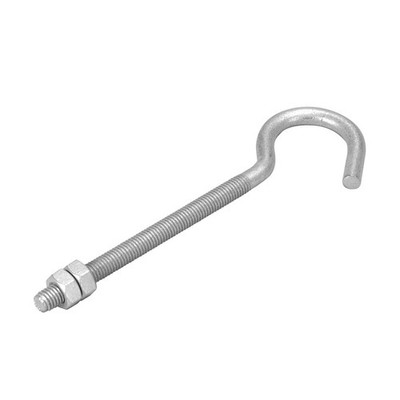Pinnacle M8 x 152 x 28mm Galvanised Hook Bolt - 2 pieces Hardware