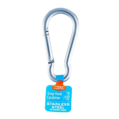 Taskmaster 10 x 100mm 316 Stainless Steel Snap Hook Hardware